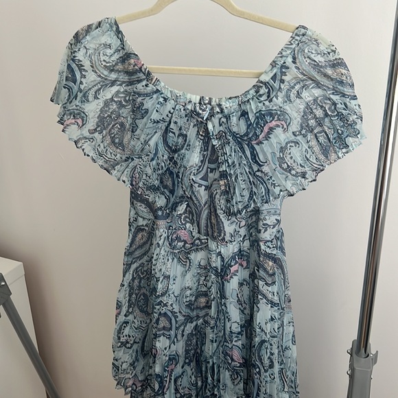 Aqua pattern blue maxi dress - Picture 4 of 4